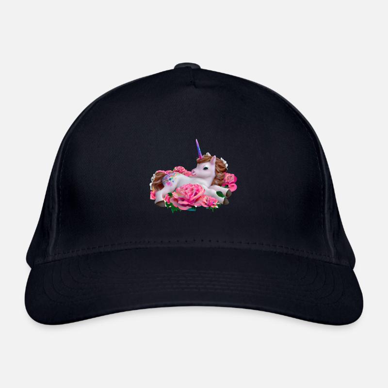Licorne dans les roses Casquette classique bio