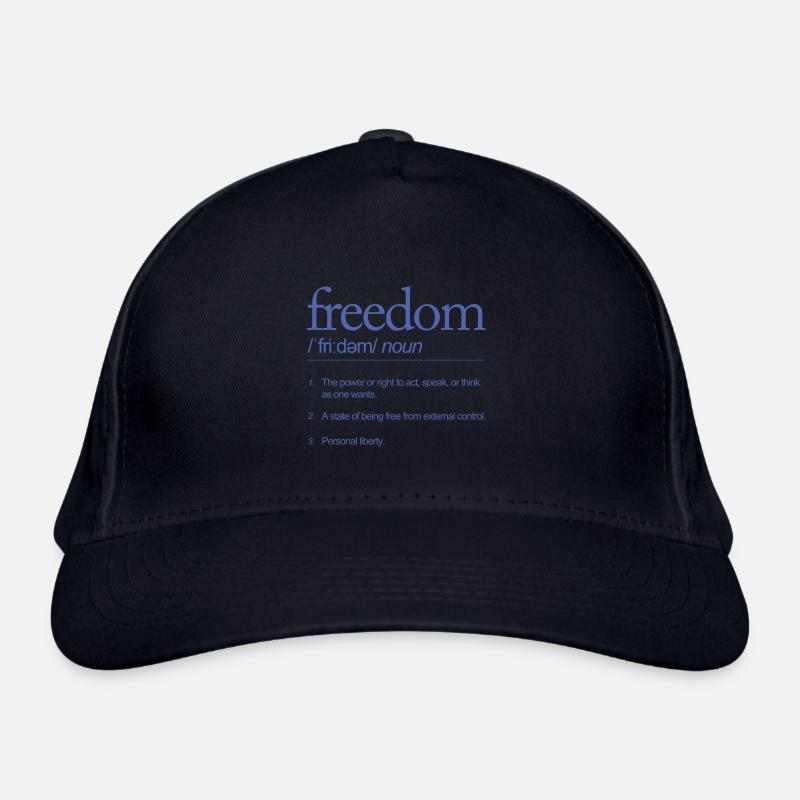 La liberté parle définitivement de la pensée d’action Casquette classique bio