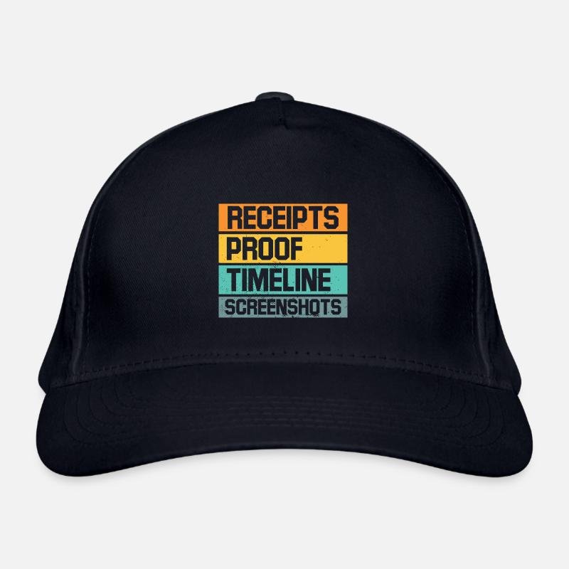 Receipts Timeline Screenshot Witty Retorts Snappy Bio-Baseballkappe