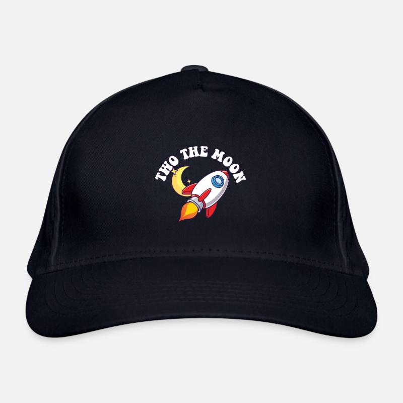 Astronaut Two The Moon Outer Space 2nd Birthday Bio-Baseballkappe