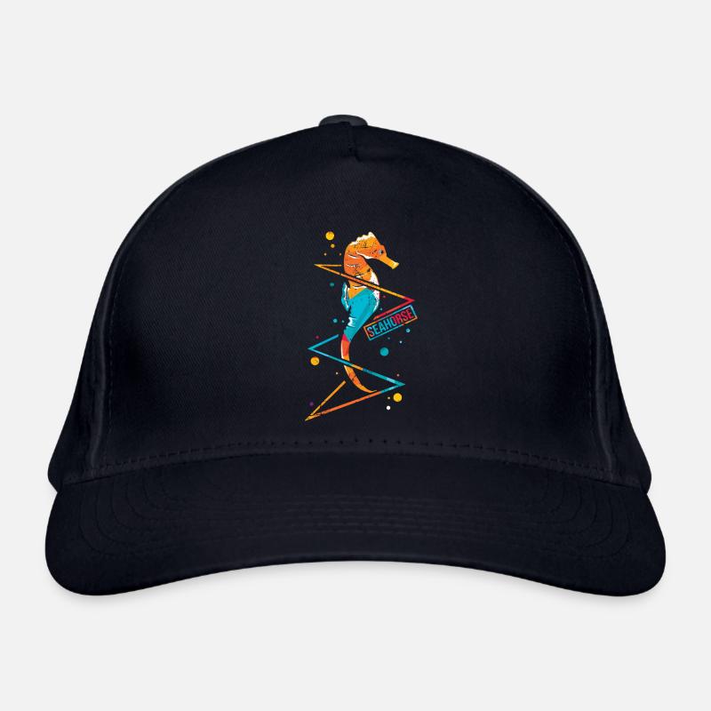 Seepferdchen Seepferd Hippocampus Hippo Polygon - Bio-Baseballkappe - Navy