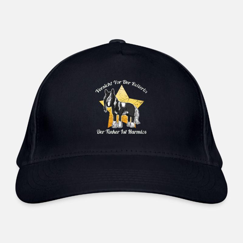Irish Tinker Pferd Gypsy Cop - Bio-Baseballkappe - Navy