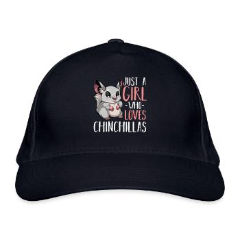 Chinchilla Liebhaberin Shirt - Bio-Baseballkappe - Navy - Vorne