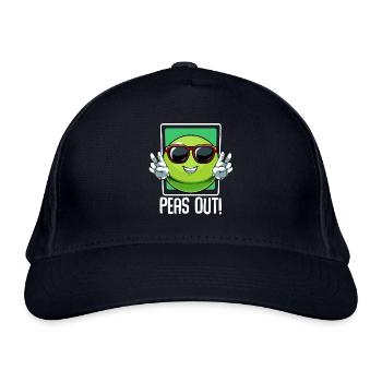 Limette Peace Out Cartoon - Bio-Baseballkappe - Navy - Vorne