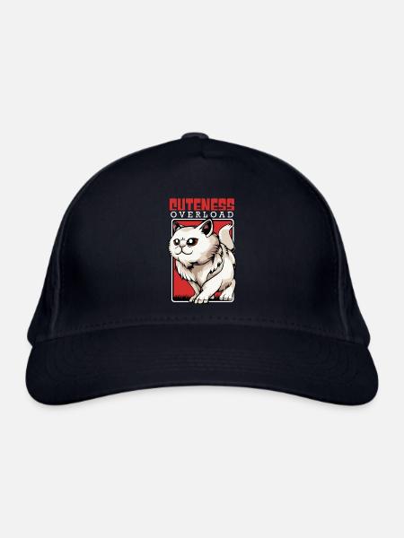 Katzen Cuteness Überfluss - Bio-Baseballkappe - Navy