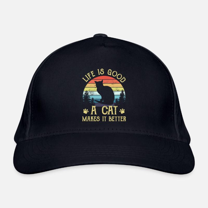 Katze Katzen - Bio-Baseballkappe - Navy