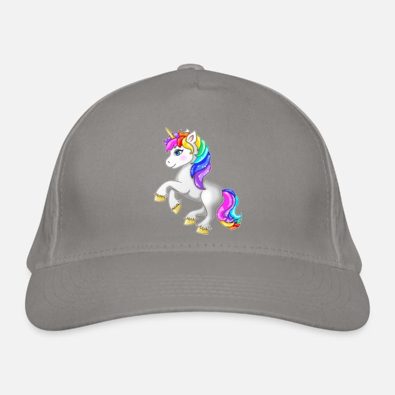 Einhorn Regenbogeneinhorn - süsses Einhorn Bio-Baseballkappe