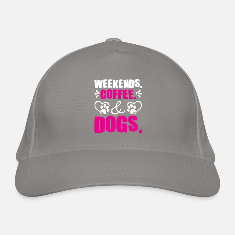 weekends coffee dogs Organic Baseball Cap