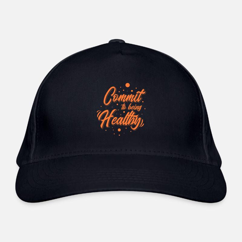 commit to being healthy Organic Baseball Cap
