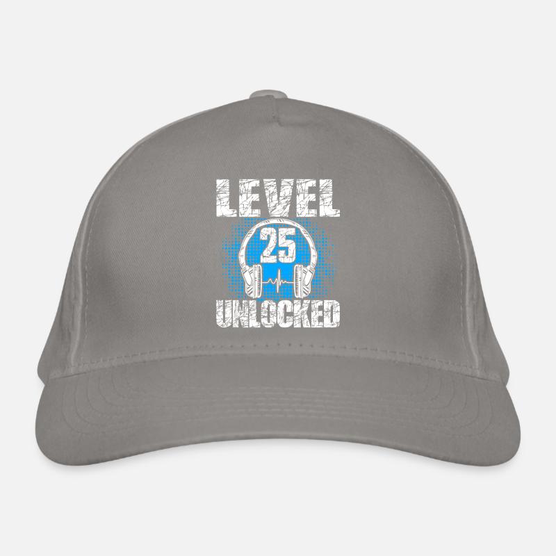 Level 25 Unlocked Birthday Gift 25 Years Organic Baseball Cap