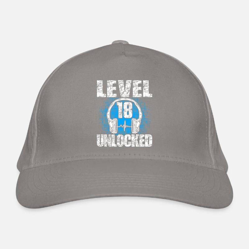 Level 18 Unlocked Geburtstagsgeschenk 18 Jahre Bio-Baseballkappe