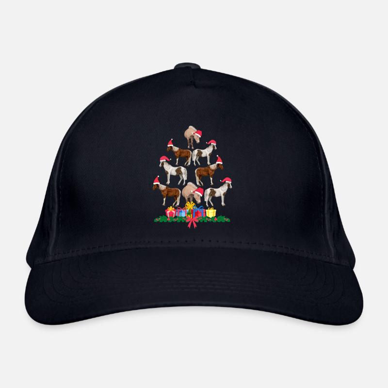 Pferd zu Weihnachten. Weihnachtsgeschenk Bio-Baseballkappe