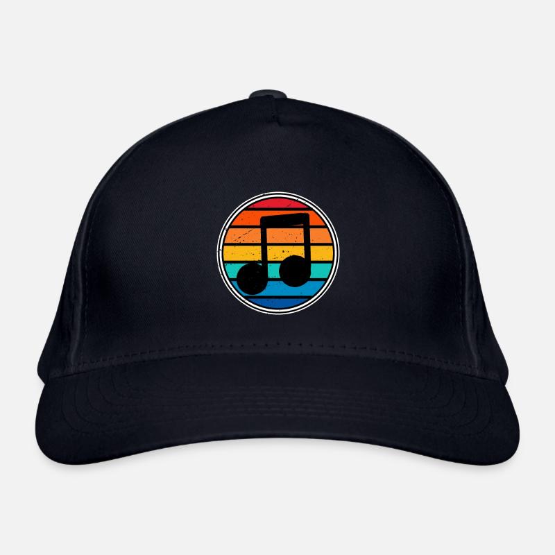 Note Musik Retro Vintage funny Design Bio-Baseballkappe