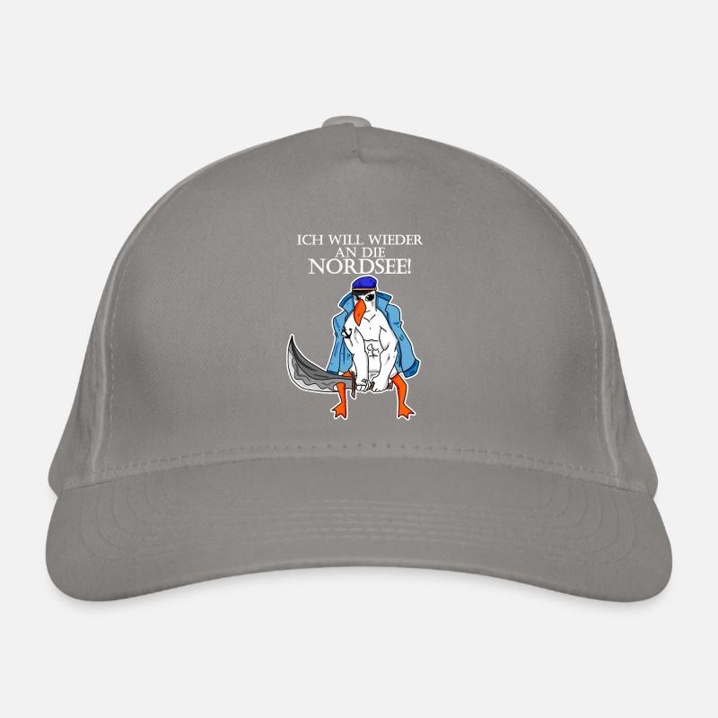 Nordsee Plattdeutsch Spruch Moin Möwe Bio-Baseballkappe