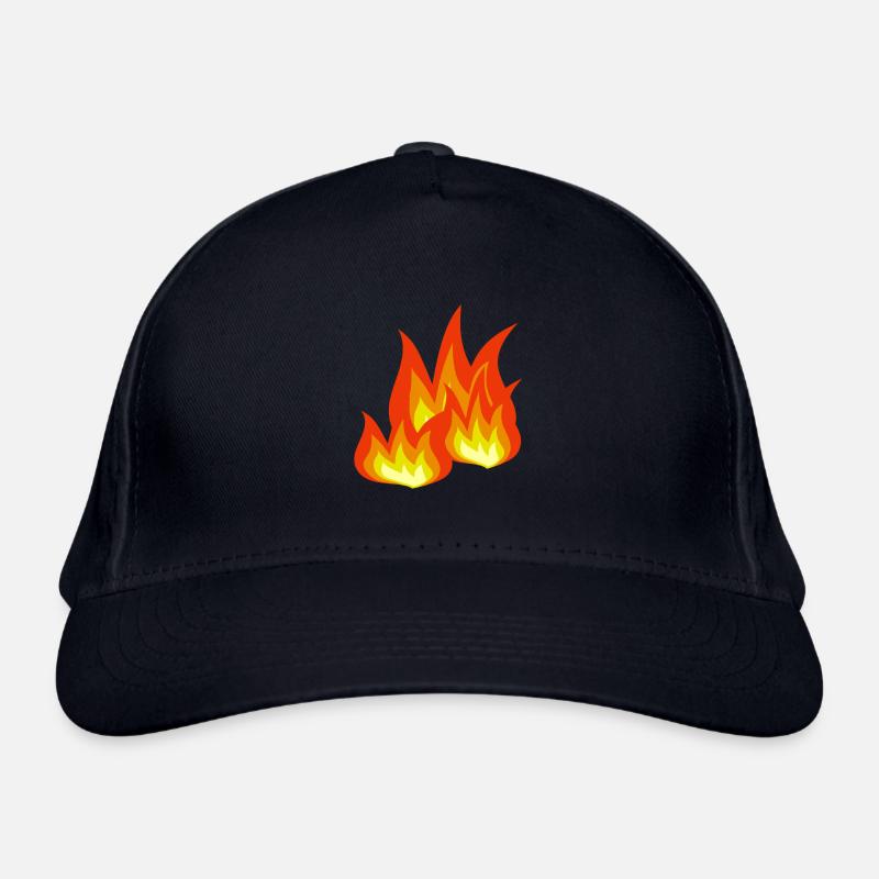 Flammen Feuer Bio-Baseballkappe