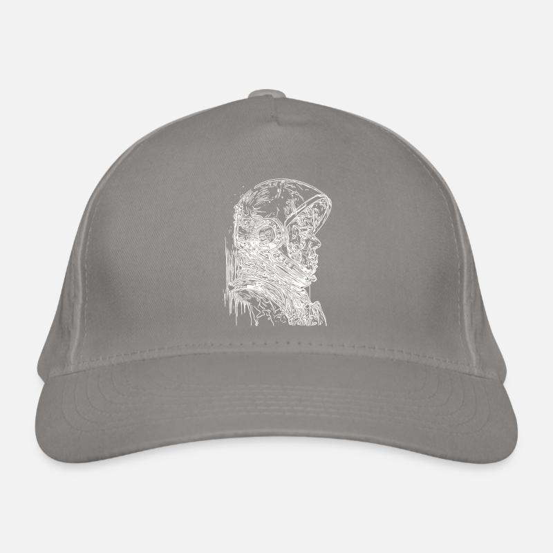 Cool vintage astronaut with open helmet Organic Baseball Cap