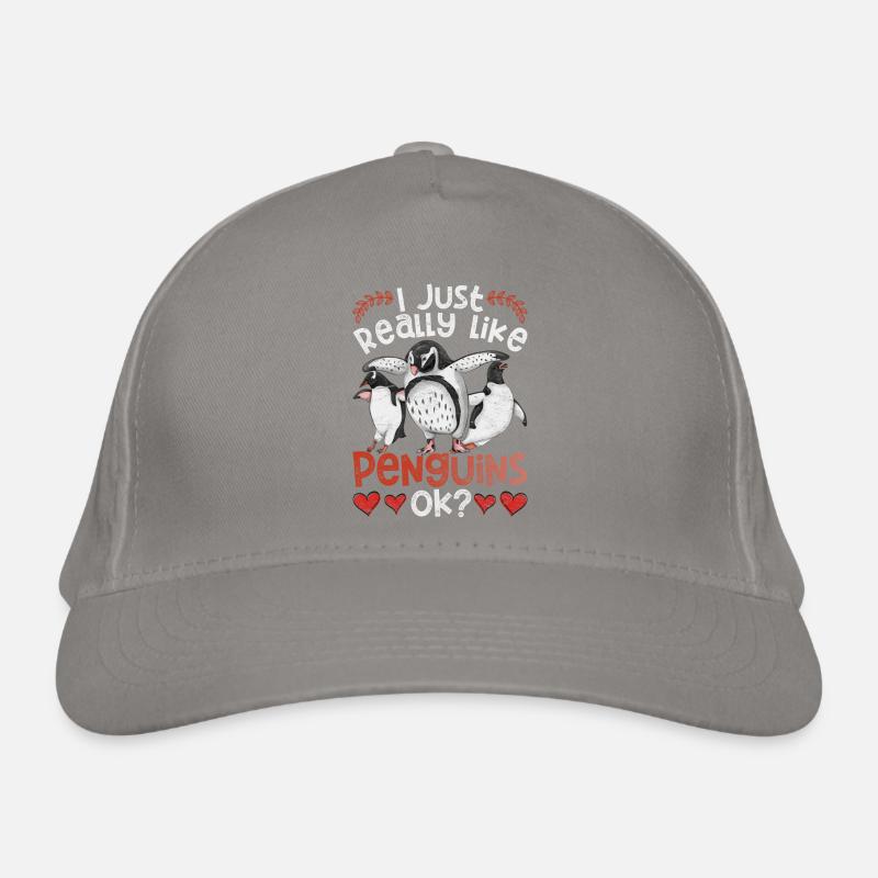 Nur ein Mädchen das Pinguine liebt Tier Pinguin Bio-Baseballkappe