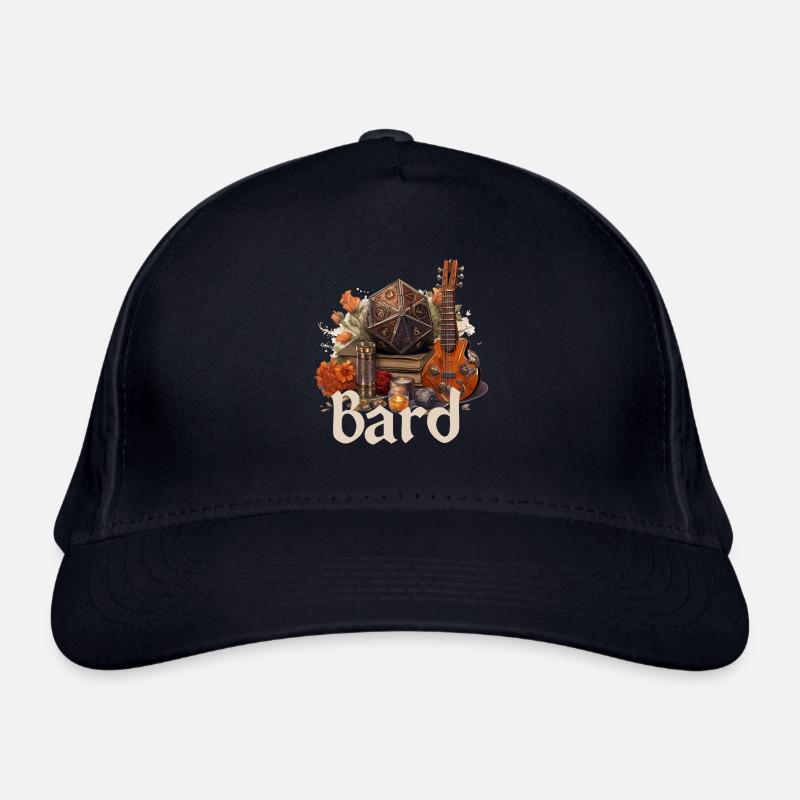 Bard with D20 & Items – Fantasy RPG Design Organic Baseball Cap
