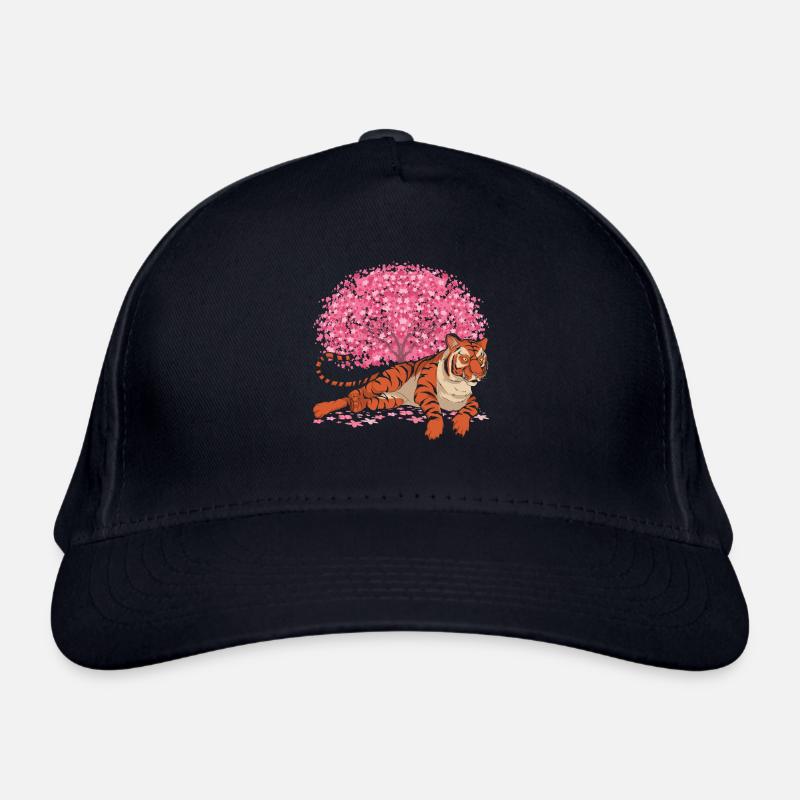 Sakura Baum Wildkatze Geschenk Kirschblüten Tiger Bio-Baseballkappe
