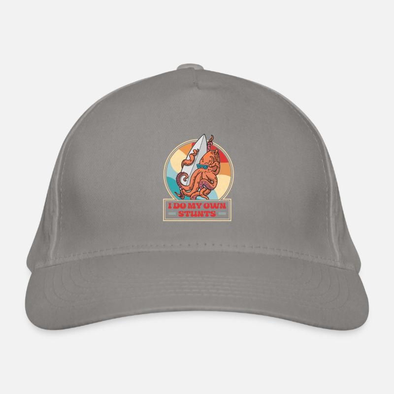 Été Surf Octopus Planche de surf Summer Ocean Casquette classique bio