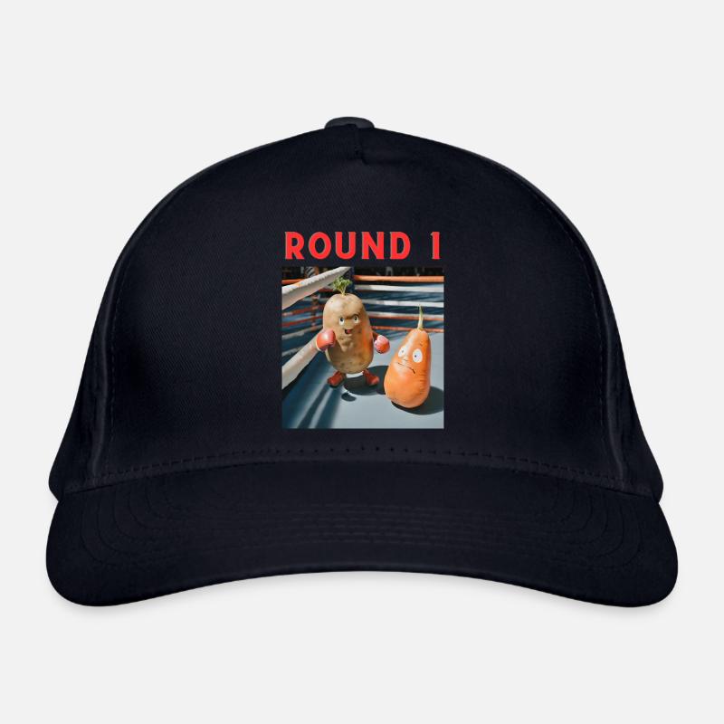 🥔🥕 Duell der Gemüsehelden! 💥 - Bio-Baseballkappe - Navy