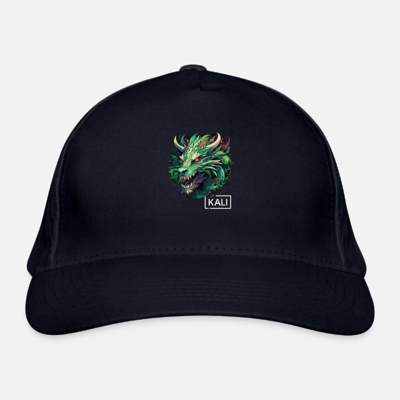 Modern Green Kali Linux Dragon Design for Ethical Organic Baseball Cap