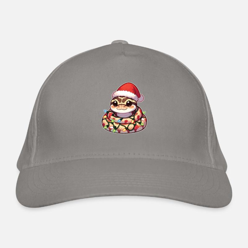 Santa Hat Christmas Fairy Lights Python Organic Baseball Cap