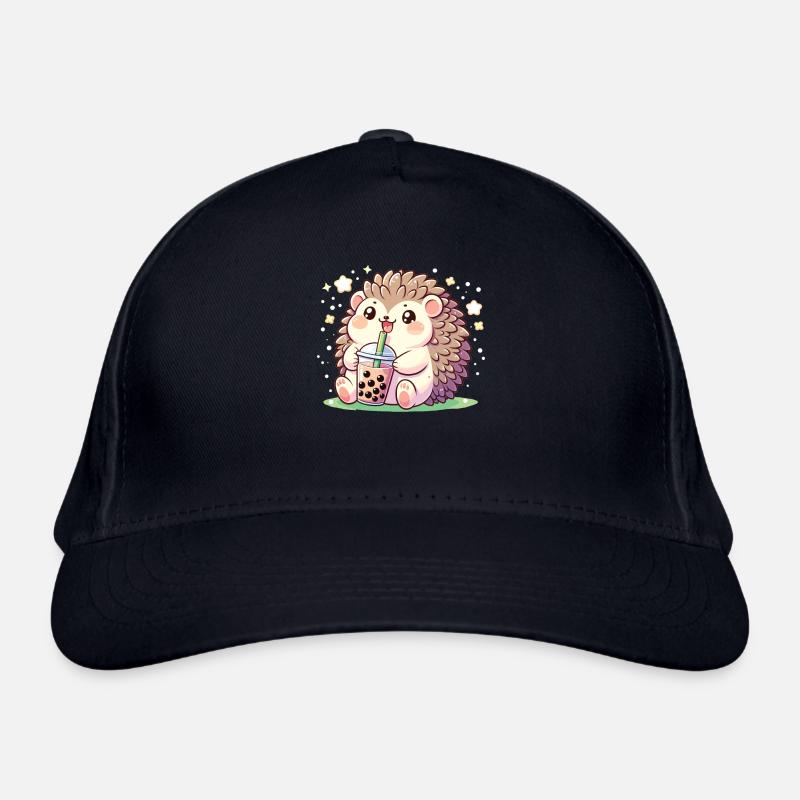 Hérisson kawaii Bubble Tea Boba hérisson Casquette classique bio
