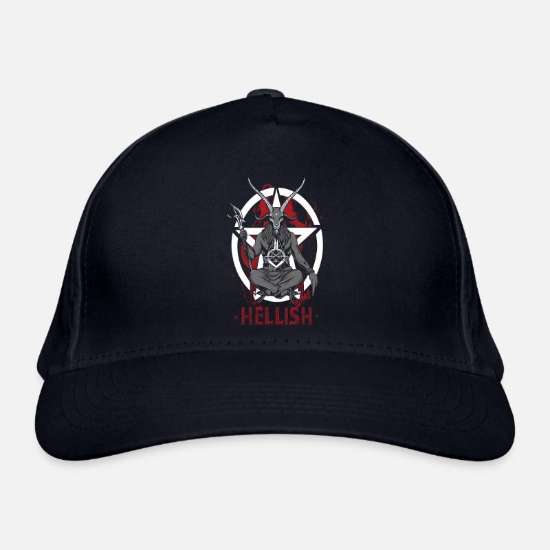 Hellish Satan Baphomet Organic Baseball Cap