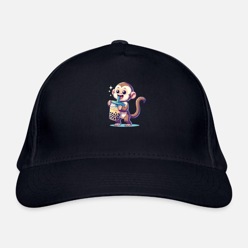 Kawaii Bubble Tea Boba Cappuccino Singe Casquette classique bio