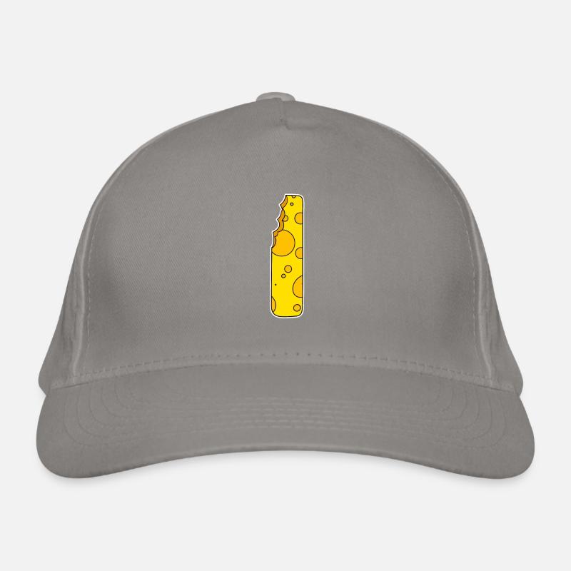 Buchstabe I - Anfangsbuchstabe I - Käse Motiv Bio-Baseballkappe