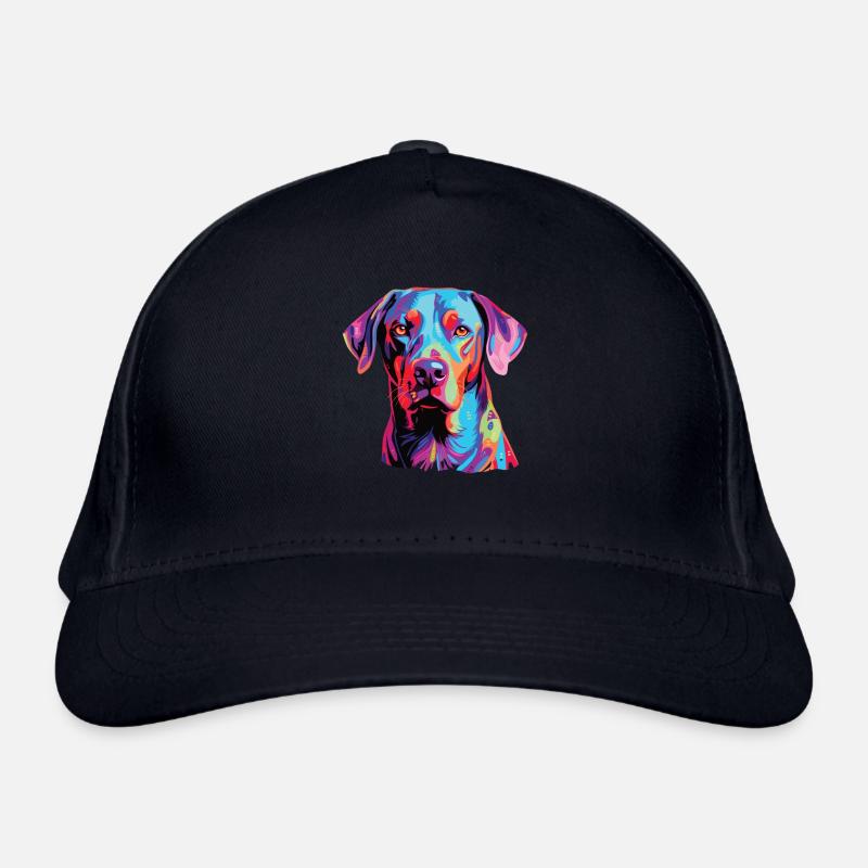Aquarelle colorée dentelle bleue Casquette classique bio