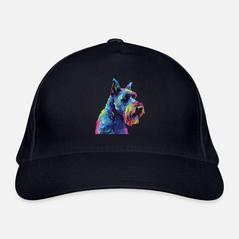 Aquarelle colorée Kerry Blue Terrier Casquette classique bio