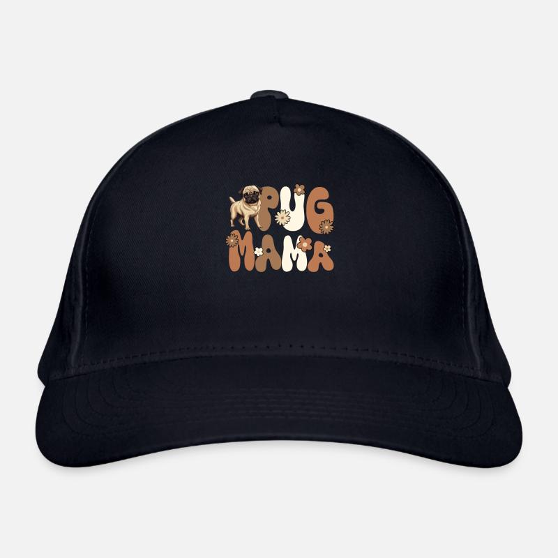 Mops Groovy Mops Mama Bio-Baseballkappe