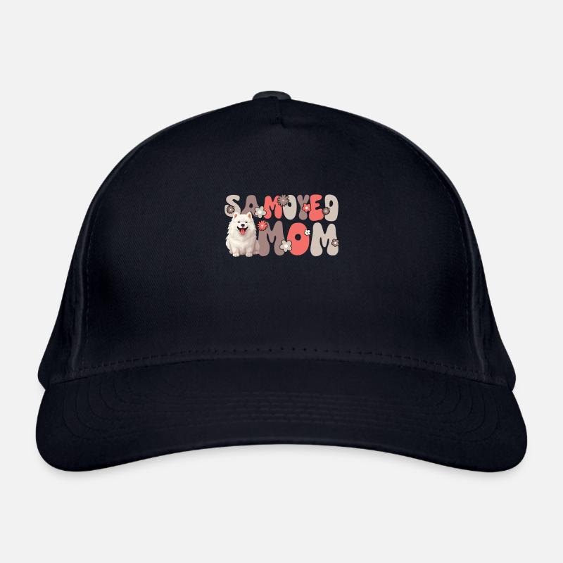 Samoyed Groovy Samoyed Mom Organic Baseball Cap