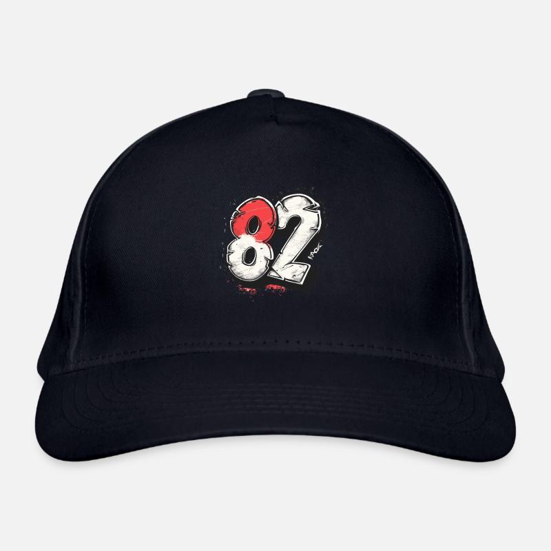 Nummer 82 oder 1982 Bio-Baseballkappe