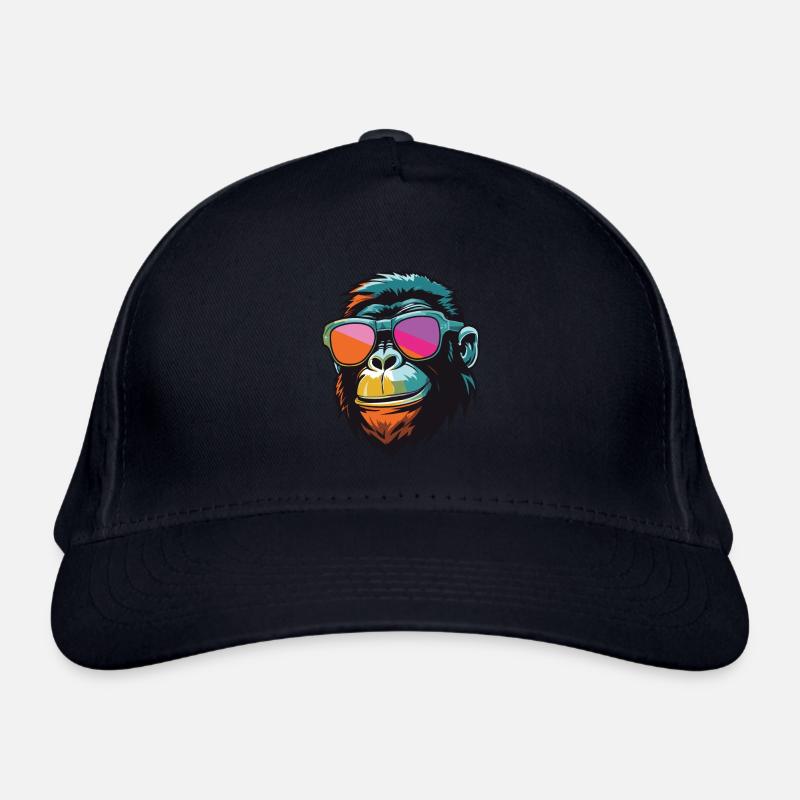 Monkey Head Cool Monkey Organic Baseball Cap