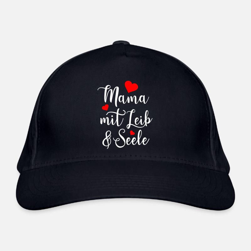 Vollblutmama Beste Mama Geschenk Liebe Mutterliebe - Bio-Baseballkappe - Navy
