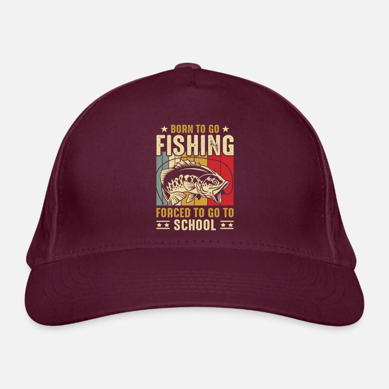 Né pour aller pêcher, forcé d’aller à l’école Casquette classique bio