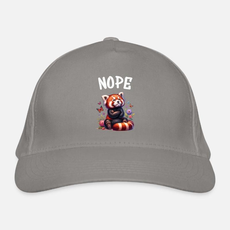 Panda roux Drôle de dicton Nope Renard de Feu Casquette classique bio