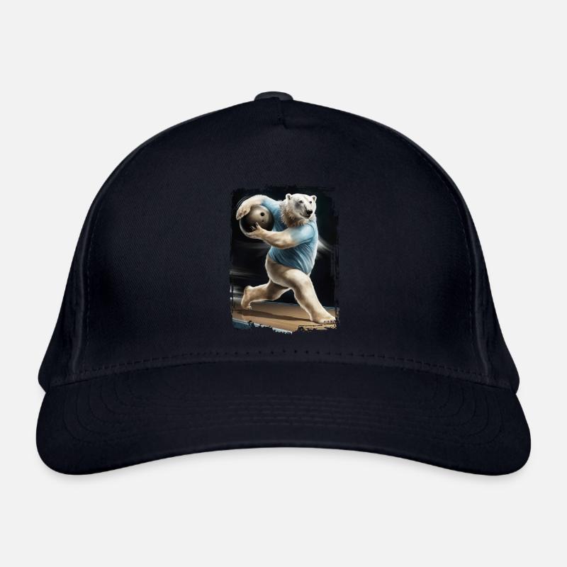 Eisbär spielt Bowling Geschenk Bio-Baseballkappe