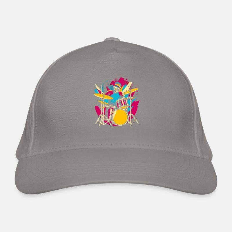 Drummer Synthwave Organic Baseball Cap