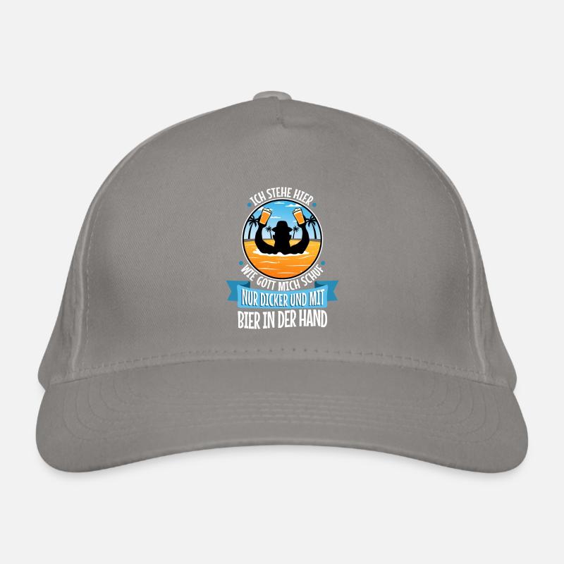 I stand here as God created me. Only thicker Organic Baseball Cap