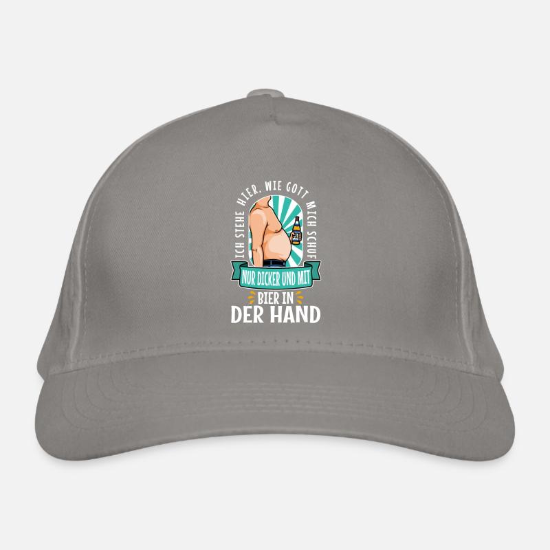 I stand here as God created me. Only thicker Organic Baseball Cap