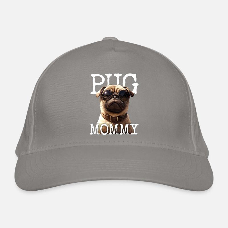 Pug Mommy Mops Mama Muttertag Pug Mom Süßer Mops Bio-Baseballkappe