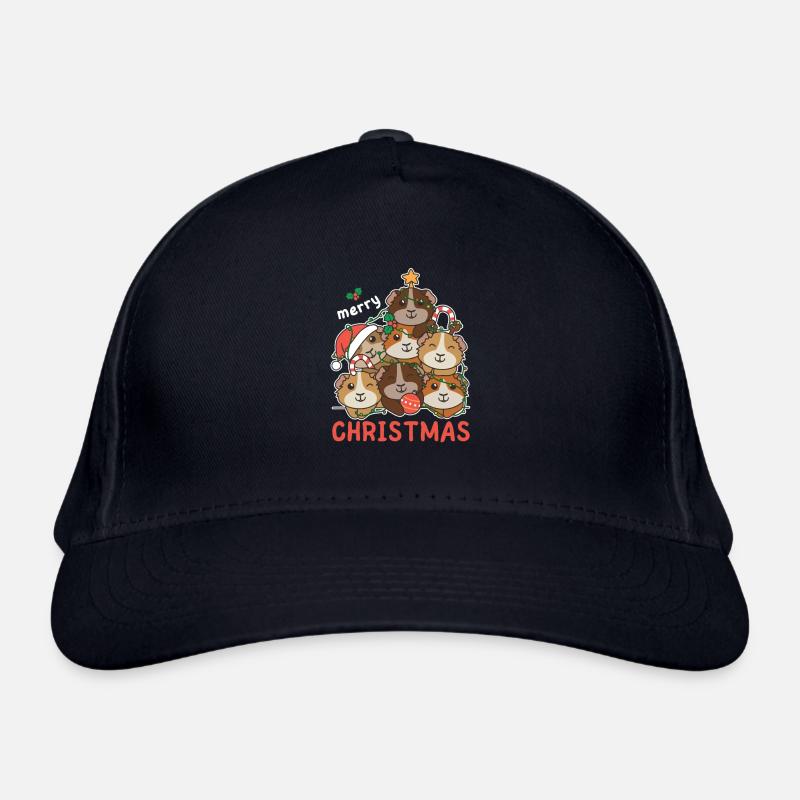 Cochon d’Inde Sapin de Noël Joyeux Noël Casquette classique bio