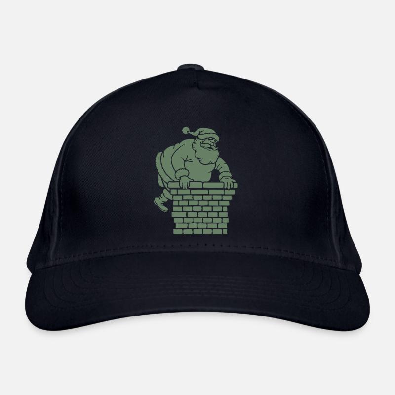 Weihnachtsmann Silhouette Minimalistisch Bio-Baseballkappe