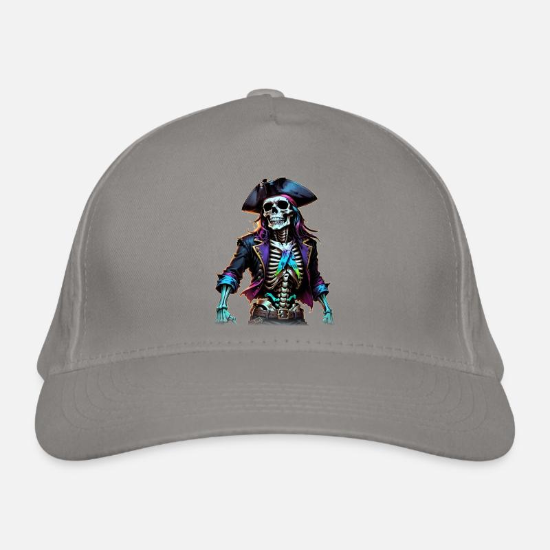 Illustration de squelette de pirate Casquette classique bio