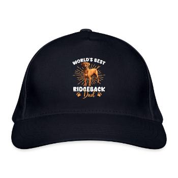 Rhodesian Ridgeback Groovy Ridgeback Dad - Bio-Baseballkappe - Navy - Vorne