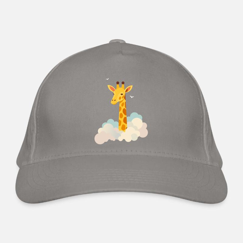 Sanfte Giraffe über den Wolken – Traumhaftes Motiv Bio-Baseballkappe